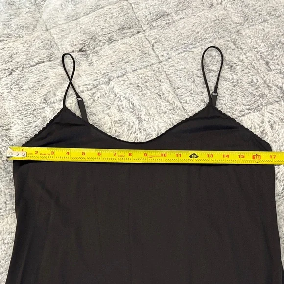 Vanity Fair Black Maxi Slip with Adjustable Spaghetti Straps-S (34) - Picture 6 of 7
